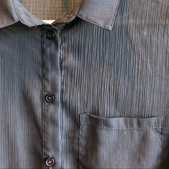 Longline Sheer Black Tunic/Shirtdress - Picture 2 of 6